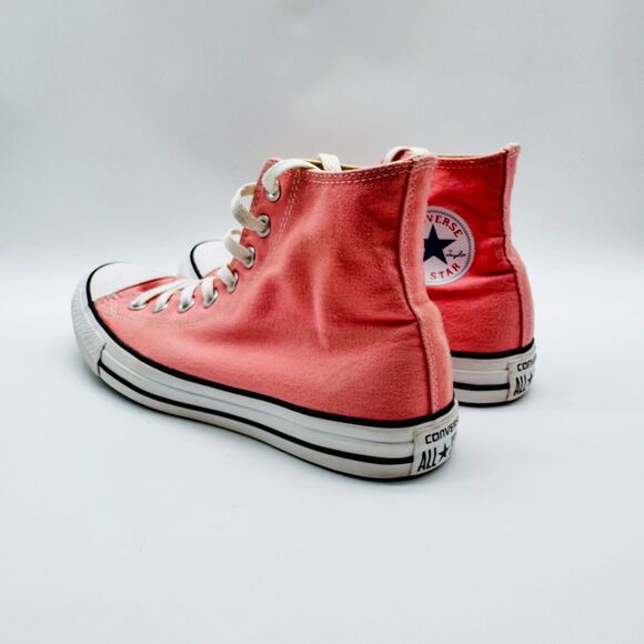 Converse High Tops Womens 9 Pink Chuck Taylor Shoes Sneakers All Star Trainer - Picture 5 of 11